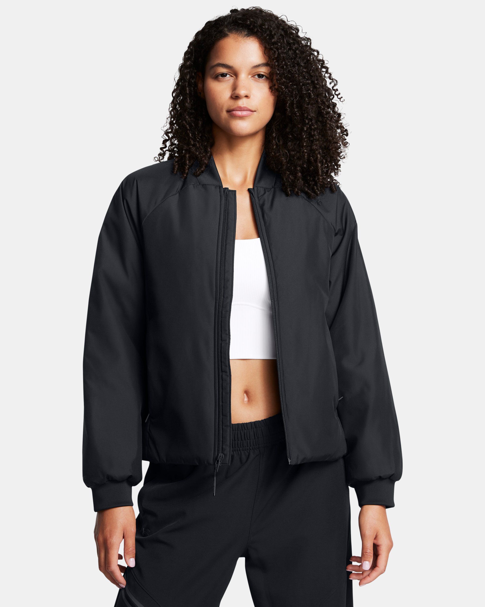 Buy Women s UA Unstoppable Insulated Bomber Jacket Black in Dubai UAE Under Armour