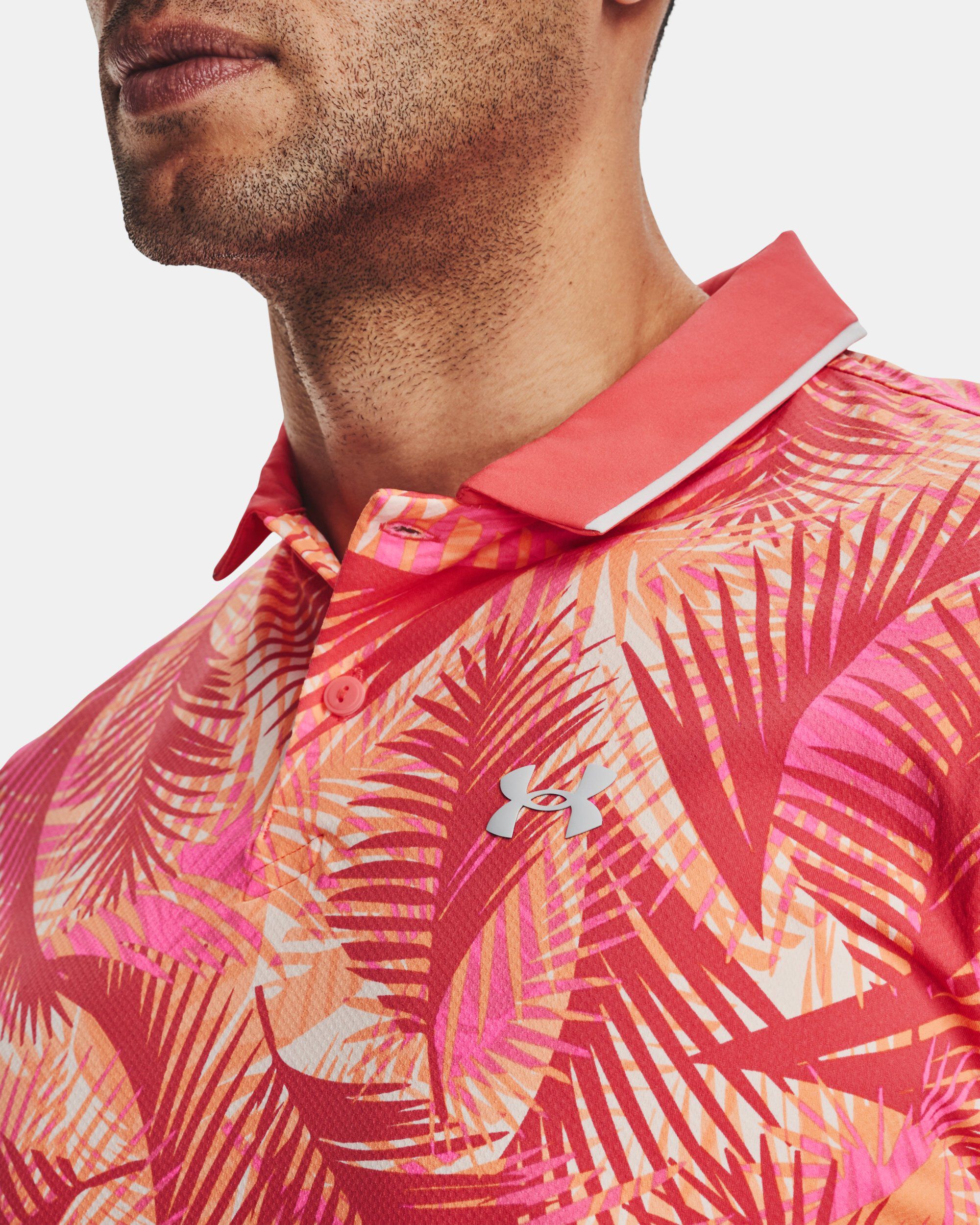 Under Armour Men s UA Iso Chill Graphic Palm Polo Pink in Dubai UAE