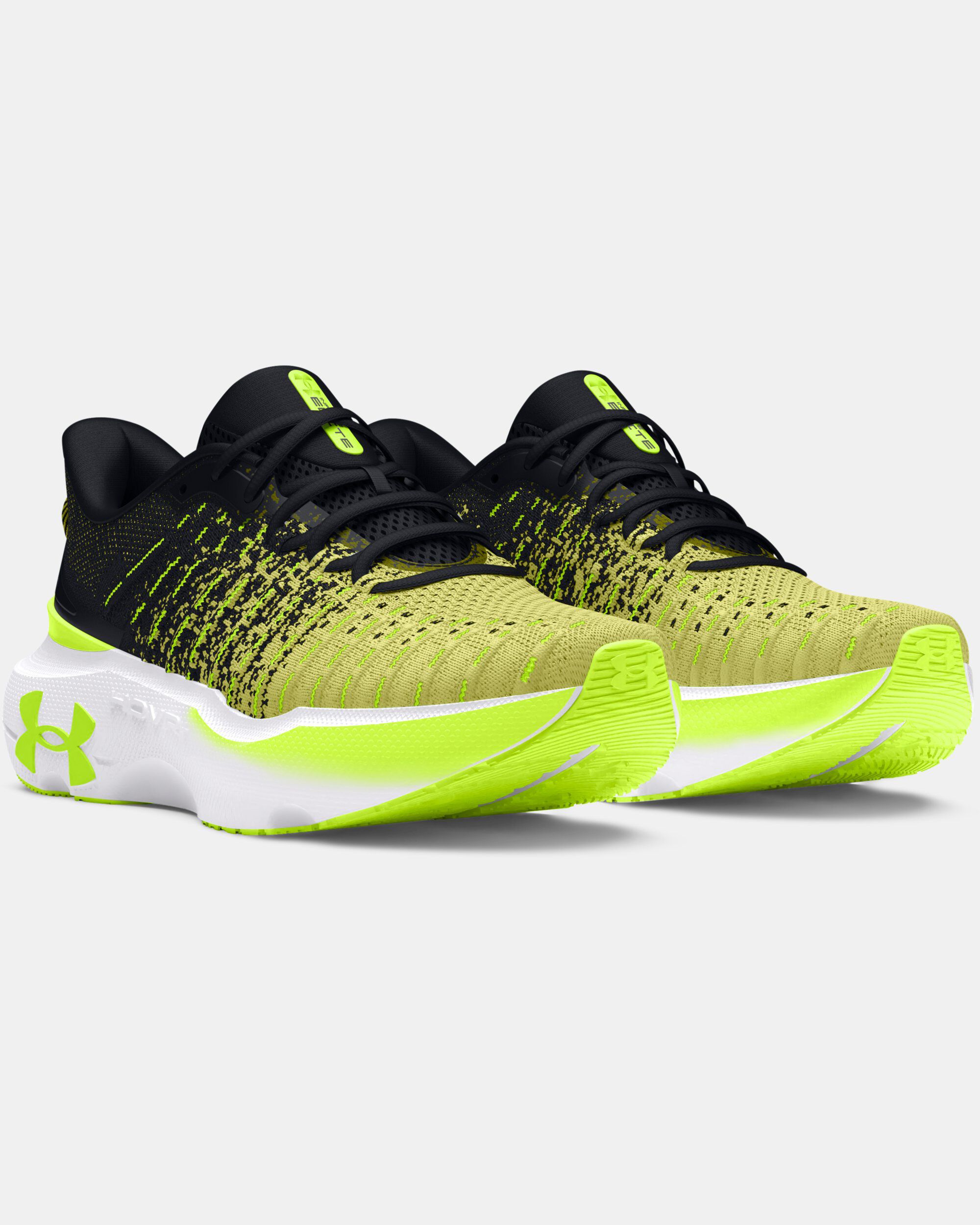 Yellow under armour running shoes top