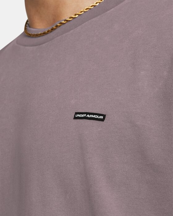 Men's UA Heavyweight Oversized Logo Wash Short Sleeve image number 2