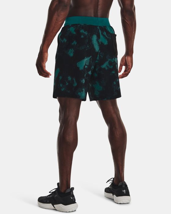 Under Armour Men's Project Rock Woven Printed Shorts Green in