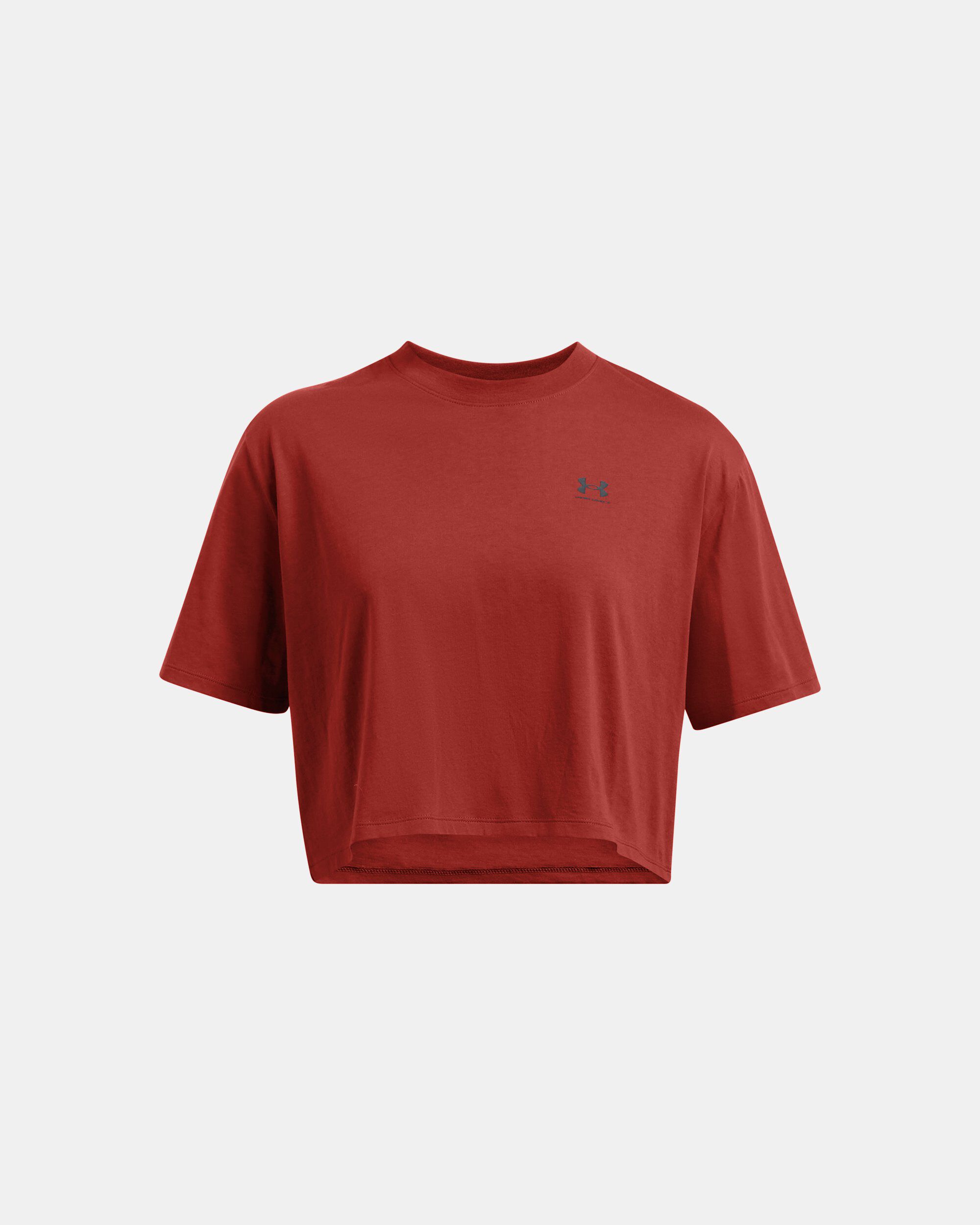 アンダー アーマー Under Armour Boxy Crop Logo Short Sleeve T Shirt レディース シャツ トップス B Buy Women's UA Boxy Crop Logo Short Sleeve Orange in Dubai
