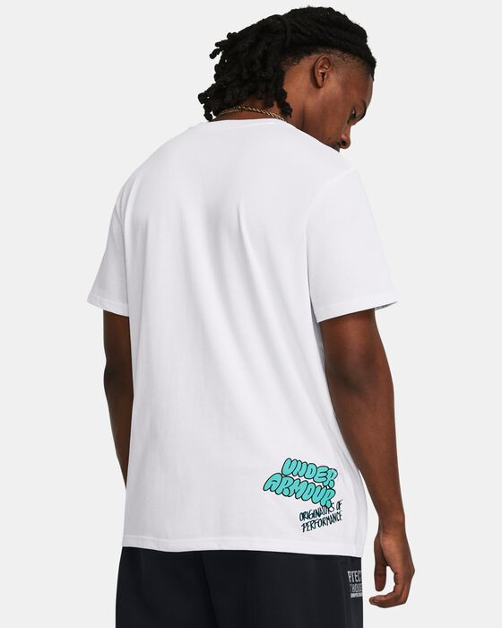 Men's UA Heavyweight Logo Overlay Embroidered Short Sleeve image number 1