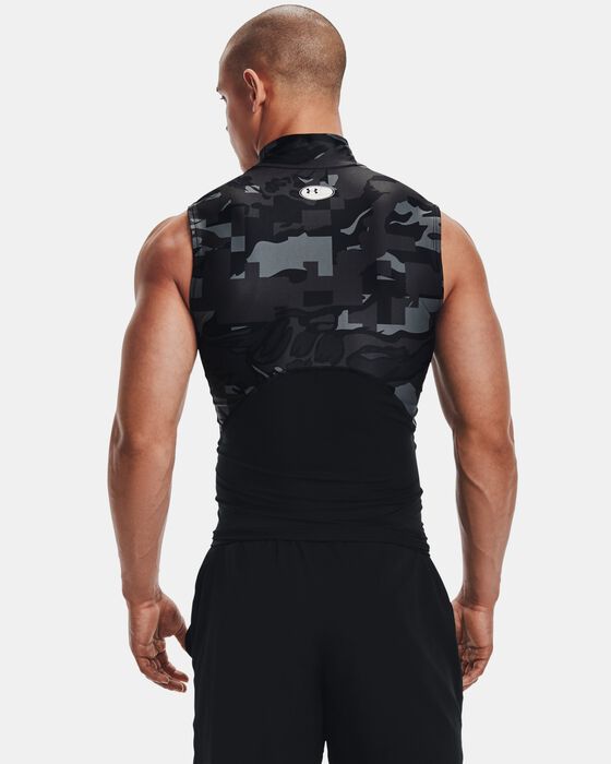 Men's UA Iso-Chill Compression Mock Printed Sleeveless image number 1