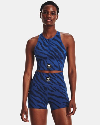 Women's Project Rock Meridian Zip Training Ground Printed Tank