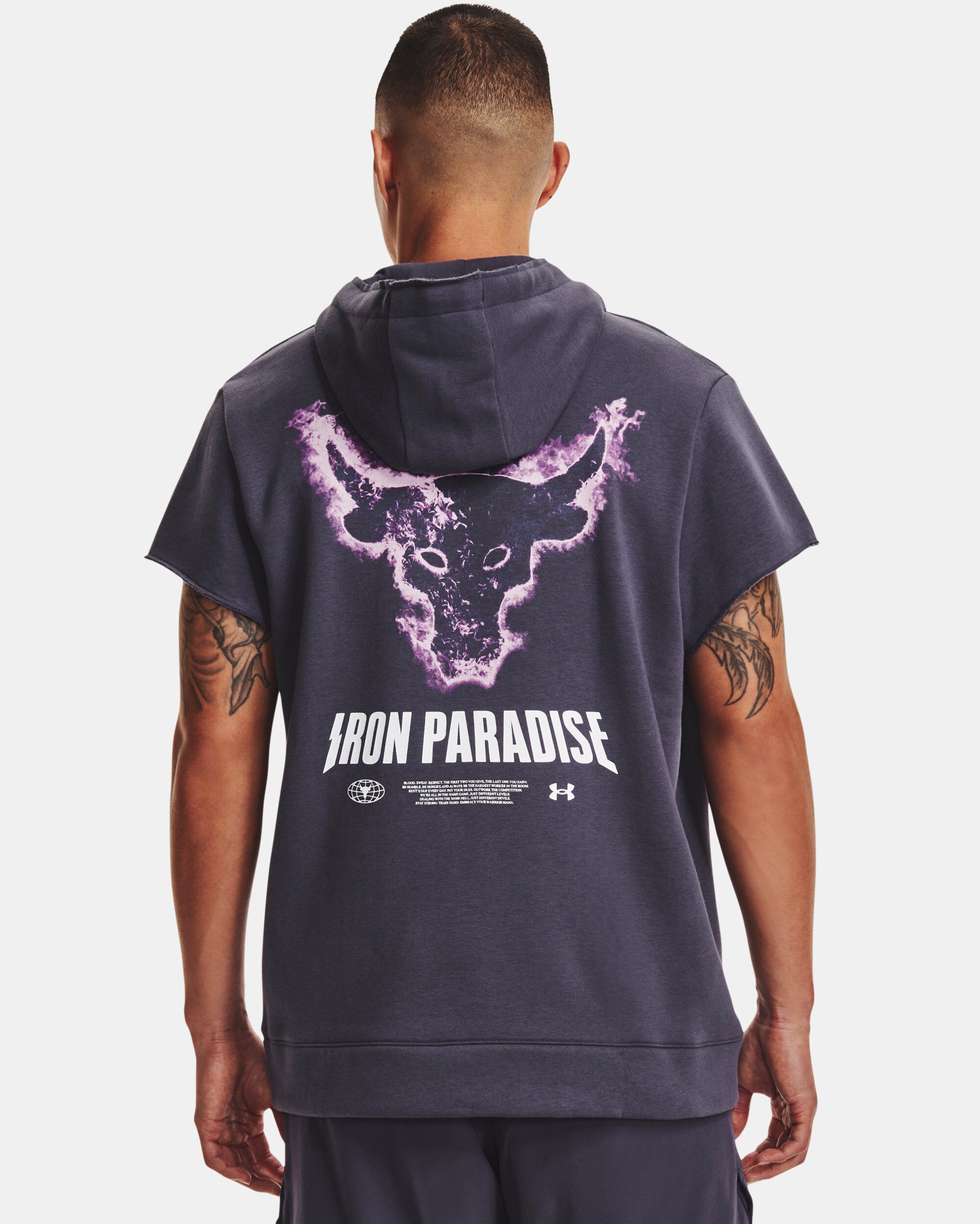 Buy Men s Project Rock Rival Fleece Cap Hoodie Purple in Dubai UAE Under Armour