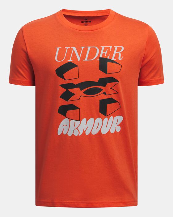 Boys' UA Split Big Logo Short Sleeve image number 0