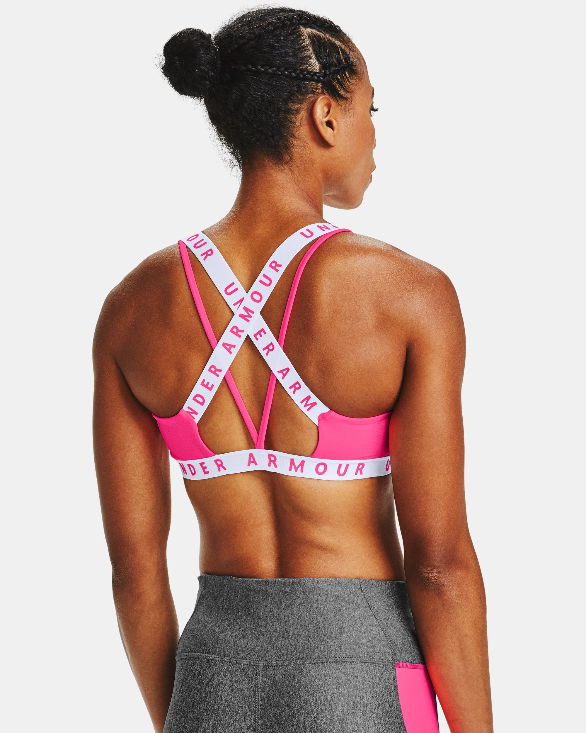 Under armour wordmark strappy sports bra store