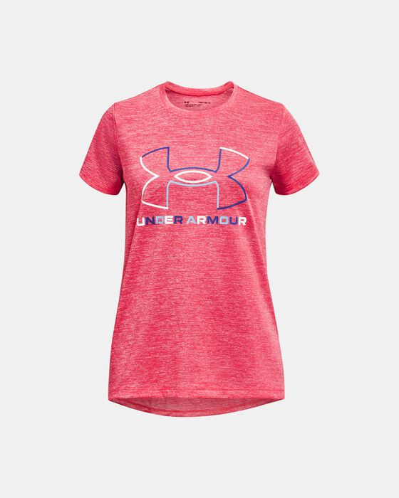 Girls' UA Tech™ Big Logo Twist Short Sleeve image number 0