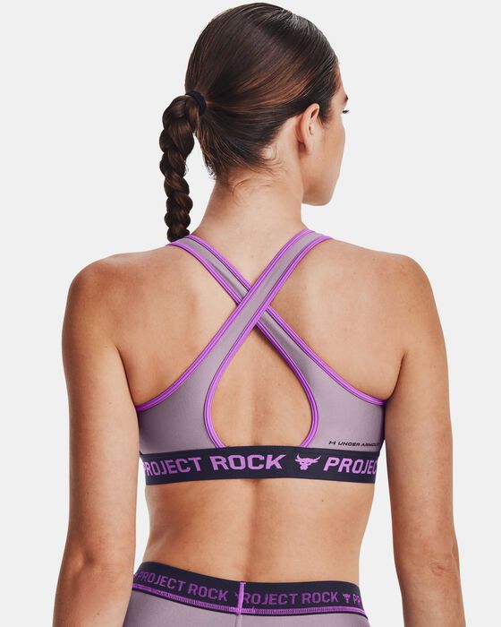 Women's Project Rock Crossback Disrupt Sports Bra image number 1