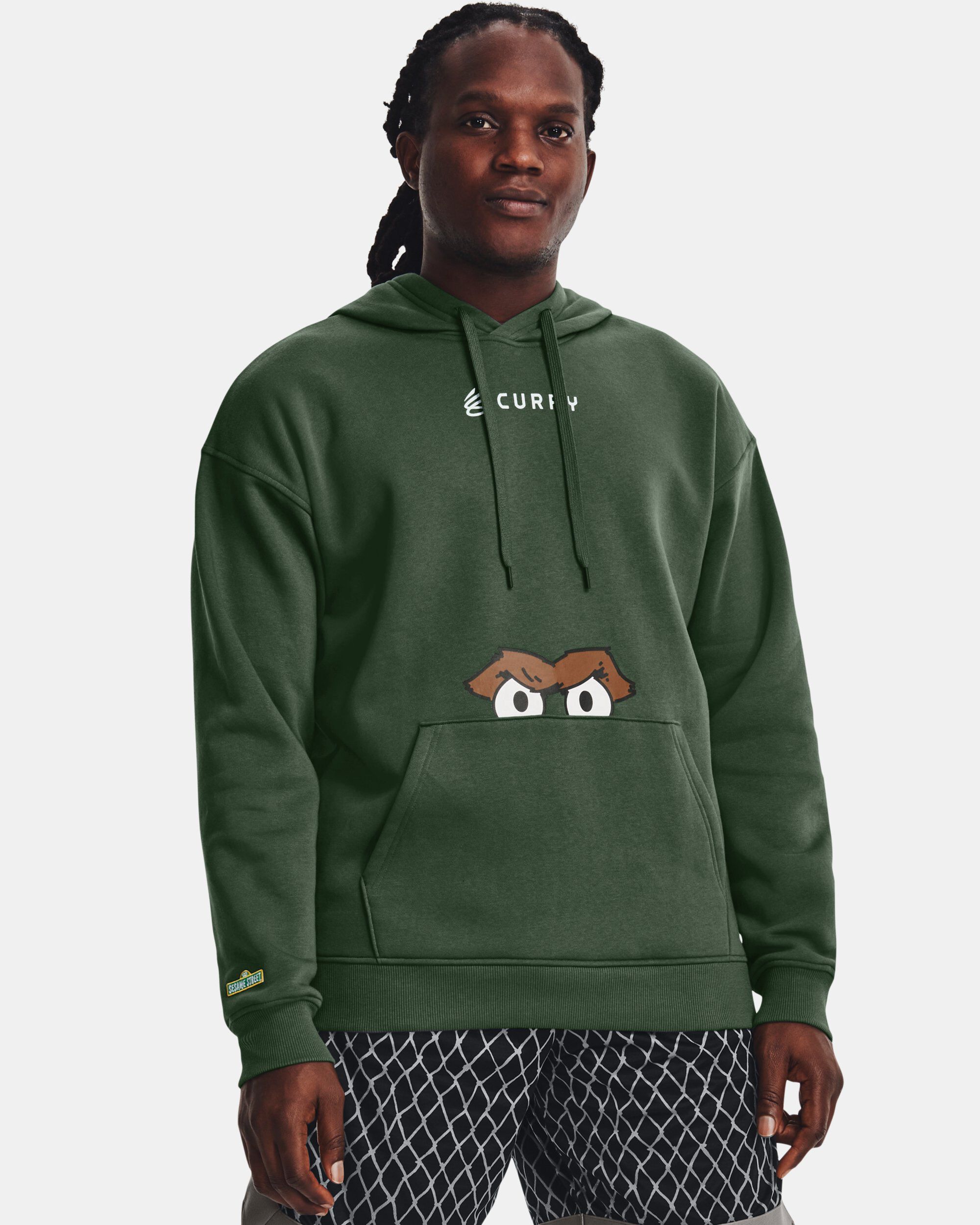 Under Armour Men s Curry Sesame Street Grouch Hoodie Green in