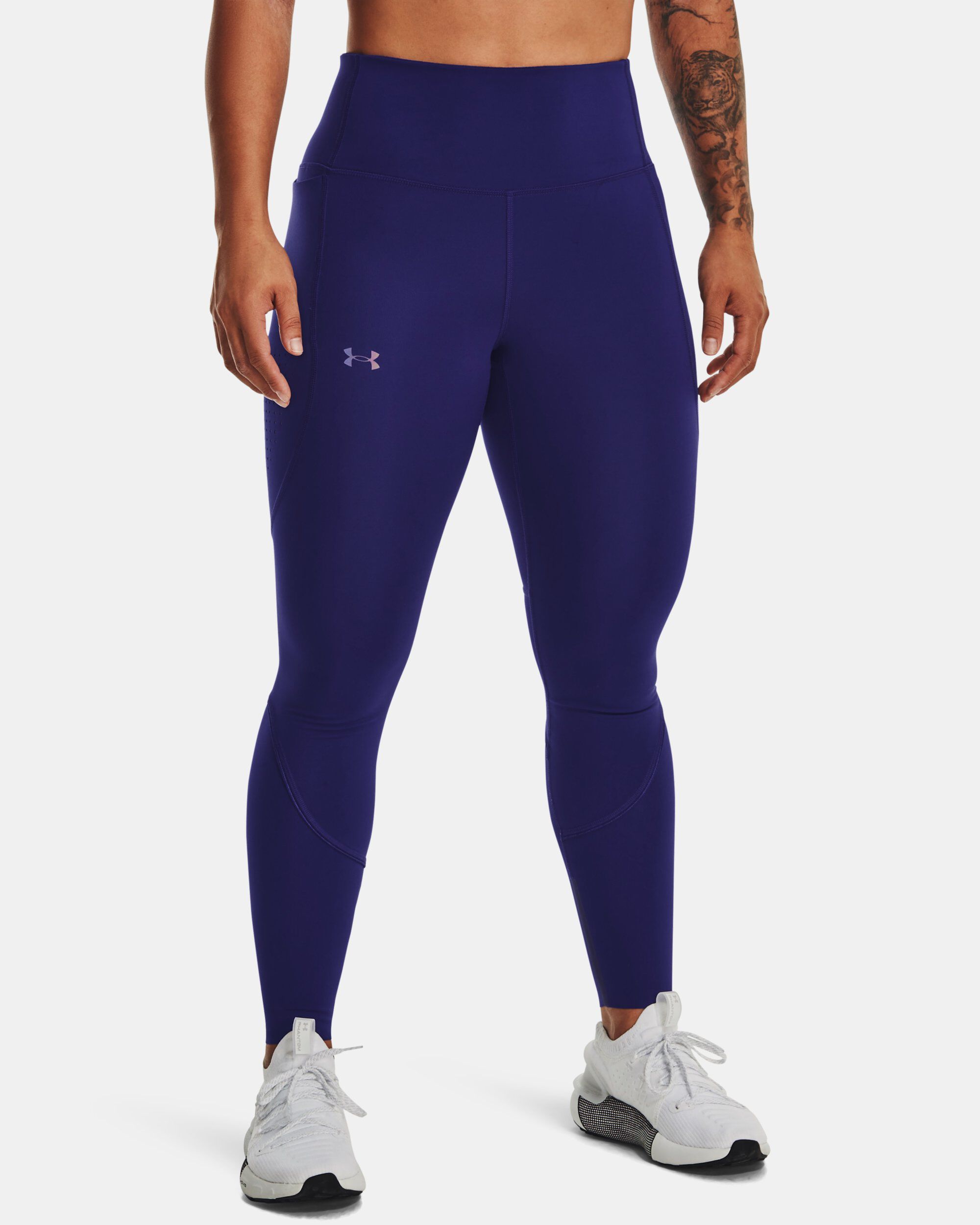 Under Armour UA RUSH SmartForm Perforated Ankle Leggings Blue in