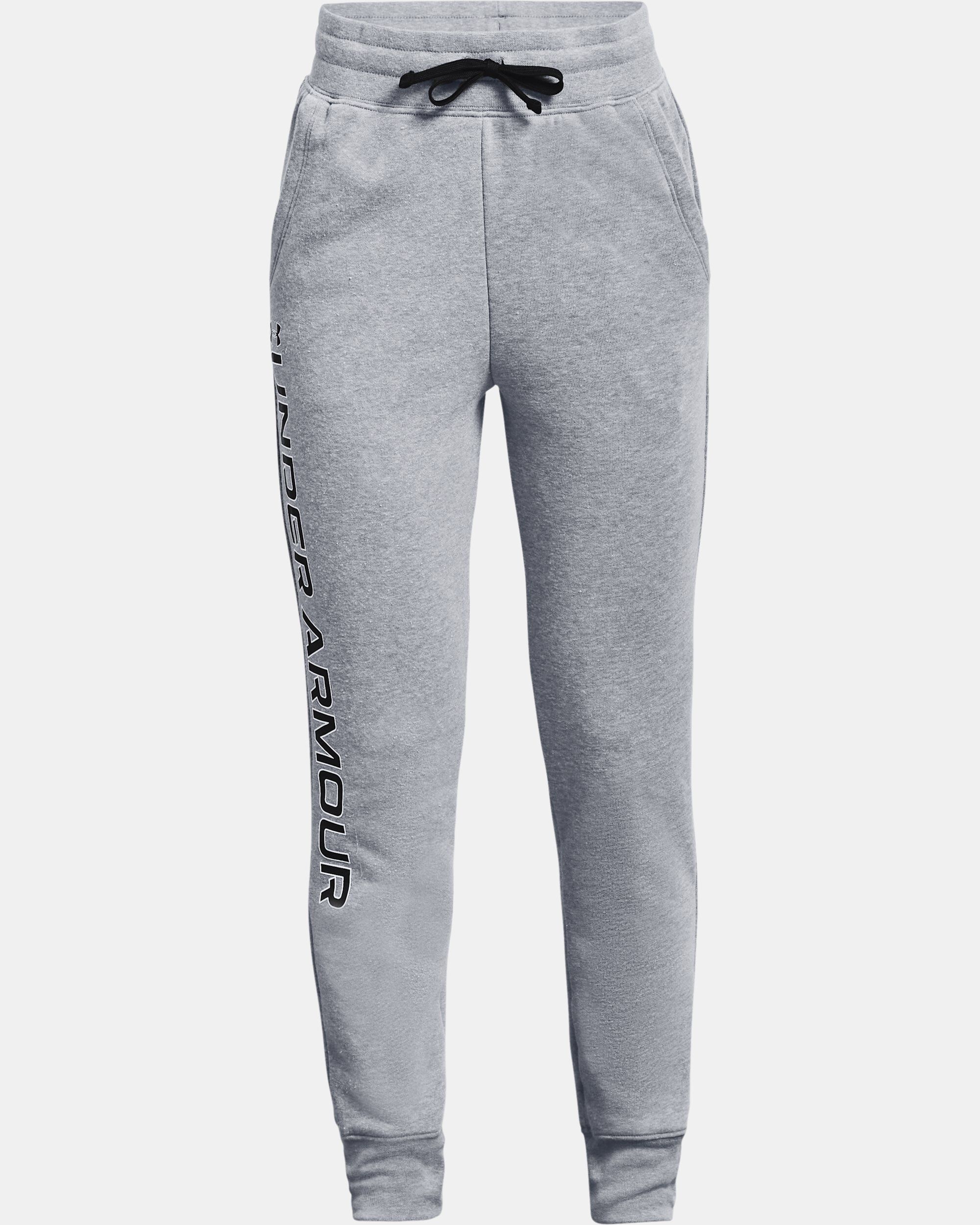 Buy Girls UA Rival Fleece Joggers Grey in Dubai UAE Under Armour