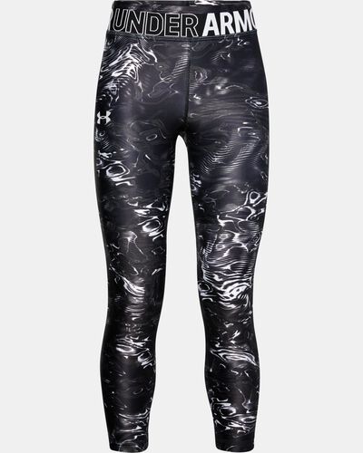 Girls' HeatGear® Armour Printed Crop