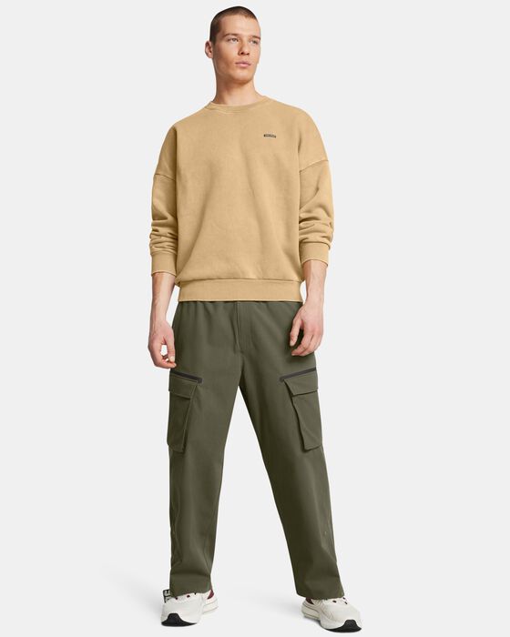 Men's UA Icon Heavyweight Fleece Wash Oversized Crew image number 2