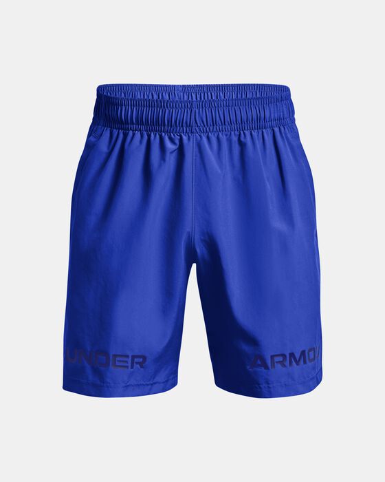 Men's UA Woven Graphic Wordmark Shorts image number 5
